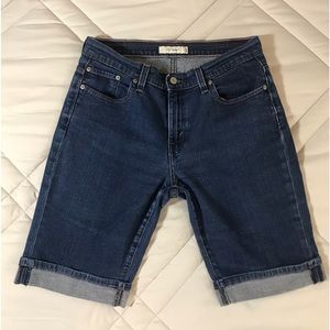 Levi’s women’s knee length jean shorts. Size 10